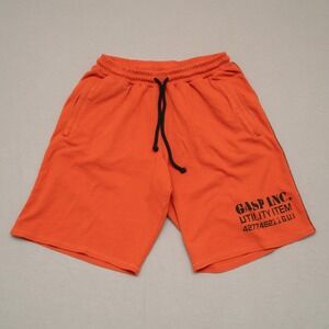 Gasp Thermal Orange Lifting Athletic Shorts Gym Waffle Knit Medium Mens Adult